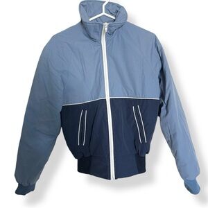 Vintage Snow Ski Puffer Jacket Navy Blue Midwest Sportswear Size Small
